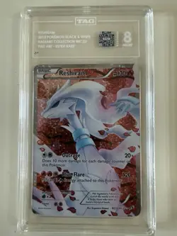Pokemon Reshiram Full Art Ultra Rare Holo RC22/RC25 Radiant Collection TAG 8 - Image 1