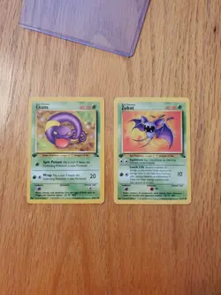 Pokemon Card 1st Edition **Ekans** - Fossil Set # 46/62 -& Zubat #57/62 - Image 1