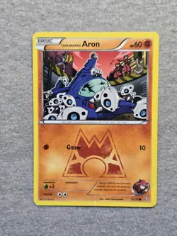 Pokemon TCG Card 2015 Double Crisis - Team Magma's Aron 12/34 - Image 1