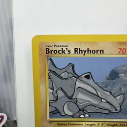 Brock's Rhyhorn 70/132 Gym Heroes Unlimited Pokemon Card Common NM - Image 4