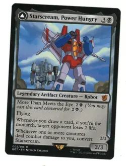 MTG Starscream Power Hungry Transformers Magic The Gathering TCG - Image 1