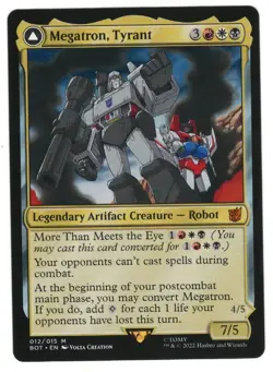 MTG Megatron Tyrant Transformers Brothers War Magic The Gathering TCG - Image 1