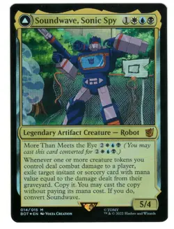 MTG Soundwave, Sonic Spy Foil Transformers Brothers War Magic The Gathering - Image 1