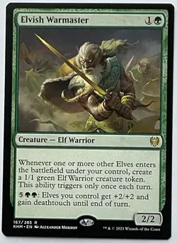 MTG Elvish Warmaster-Kaldheim NM-M - Image 1