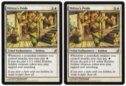 Militia's Pride x2 2x 2007 Lorwyn White Rare Tribal Enchantment MTG SP - NM AZ1 - Image 1