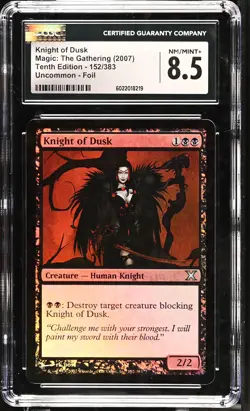 KNIGHT OF DUSK 10th Edition Foil U CGC 8.5 MTG [Nostalgium] - Image 1