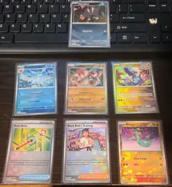 Pokemon Prismatic Evolutions 14 Card Pokeball Reverse Holo Lot- 1 Masterball - Image 1