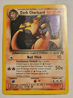 Pokemon Card - Dark Charizard Team Rocket 4/82 Holo Rare - Image 1