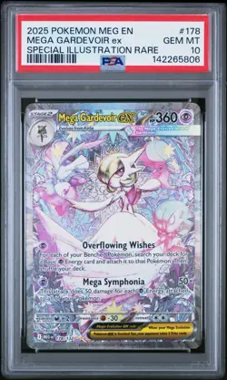 2025 POKEMON MEG EN-MEGA EVOLUTION #178 MEGA GARDEVOIR EX PSA 10 - Image 1