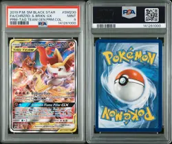 Pokemon TCG Charizard & Braixen GX SM230 Holo Card SM Promo PSA 9 - Image 3