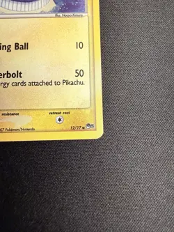 Pokemon TCG Pikachu 12/17 POP Series 5 Holo Promo Basic 2007 Inverted Back Error - Image 5