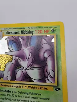 Pokemon TCG Giovanni's Nidoking Gym Challenge Holo Card 7/132 Unlimited Rare - Image 4