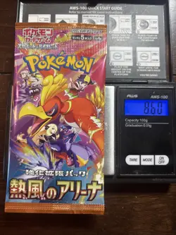 Heavy 8.60g Pokemon Sealed Heat Wave Arena Japanese Booster Pack - Image 1