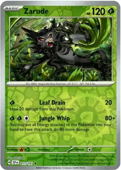 Pokemon Zarude 011/191 Reverse Holofoil Rare Surging Sparks Grass NM MLC - Image 1