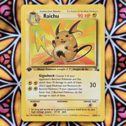 Raichu | 1st Edition | Fossil | 29/62 | Non-Holo | Pokemon | WotC - Image 1