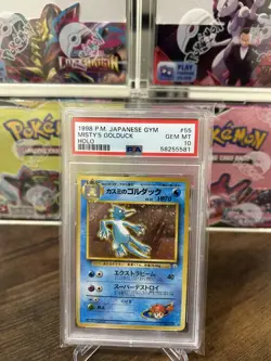 1998 POKEMON JAPANESE GYM #55 MISTY'S GOLDUCK HOLO PSA 10 GEM MINT - Image 1