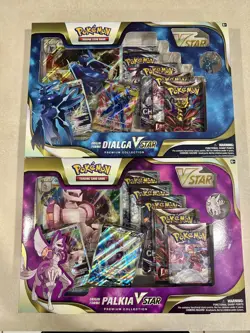 Pokemon Origin Forme Dialga & Palkia Vstar Premium Collection Boxes Lot Of 2 - Image 1