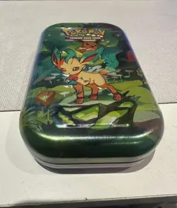 Pokemon TCG Scarlet & Violet Prismatic Evolutions Mini Tin (Leafeon) Sealed - Image 1