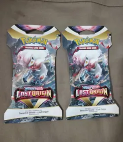 2 POKEMON LOST ORIGIN SLEEVED BOOSTER PACKS - Artwork In Photos - NEW & SEALED - Image 1