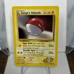 Lt. Surge's Voltorb 84/132 Pokemon Card Gym Heroes Unlimited WOTC 2000 - NM - Image 1