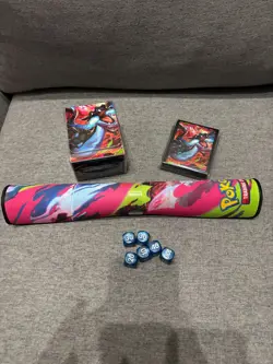 Pokemon Mega Charizard X UPC Ultra Premium Collection Playmat Sleeves Deck Dice - Image 1