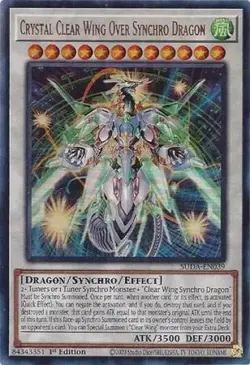 Yugioh! LP Crystal Clear Wing Over Synchro Dragon - SUDA-EN039 - Ultra Rare - 1s - Image 1