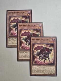 Yugioh! 3x Red Rose Dragon L5DD-ENA07 Common 1st Ed NM - Image 1