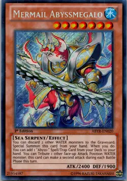 Yugioh Mermail Abyssmegalo ABYR-EN020 1st Edition Secret Rare NM - Image 1