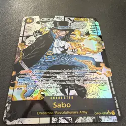 One Piece TCG Manga Rare Sabo Alternate Art Super Rare Foil OP04-083 - Image 5