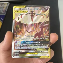 Pokemon Espeon&Deoxys GX Tag Team SM240 Promo Holo Card HP260 English - Image 1