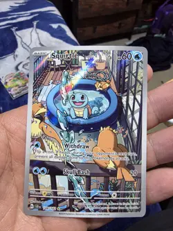 Pokemon TCG Squirtle Stellar Crown Illustration Card 148/142 - Image 1