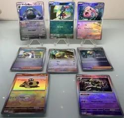 Pokemon TCG - Prismatic Evolutions Pokeball and Masterball Holo Lot - 8 Cards - Image 1