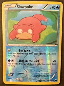Slowpoke Pokemon TCG Dark Explorers Reverse Holo Common Card #23/108 - LP - Image 1