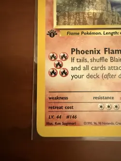 Blaine's Moltres Gym Heroes Holo Card 1st Edition Rare 1/132 - Image 5