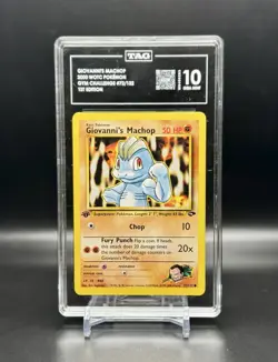 Pokemon TCG Giovanni's Machop Gym Challenge 1st Edition Common Card 72/132 - Image 1
