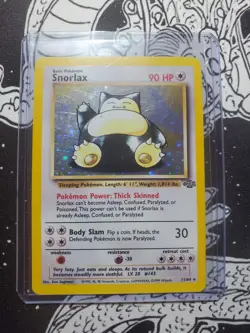 1999 Pokemon TCG Snorlax 11/64 Jungle Set Holo Rare Card Vintage WOTC NEAR MINT - Image 1