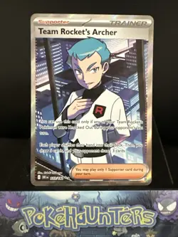 Pokemon Card Team Rocket's Archer 223/182 Destined Rivals Full Art Ultra Rare NM - Image 1