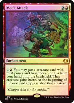 🔮Meek Attack - Foil - NM - Rare - Lorwyn Eclipsed - MTG - Image 1