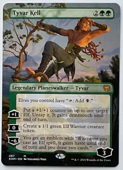 MTG Tyvar Kell (Borderless)-Kaldheim NM-M - Image 1