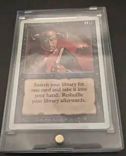 Demonic Tutor Revised Edition MTG Regular Lightly Played - Image 3