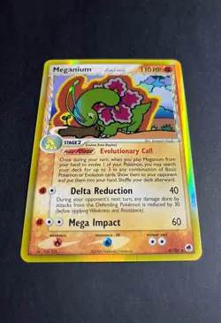 Pokemon TCG Meganium Dragon Frontiers 4/101 Delta Species Holo Rare 2006 NM - Image 2
