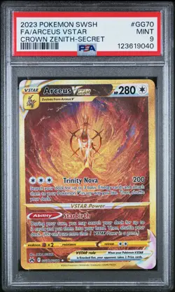 2023 POKEMON SWORD & SHIELD CROWN ZENITH SECRET FULL ART/ARCEUS VSTAR PSA 9 - Image 1