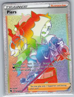 Piers (Secret) 078/073 Champion's Path - Pokemon Card - NM - Image 1