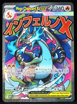 Mega Charizard X ex #023 As Made Damaged Pokemon Card - Image 1