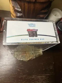 Pokemon 151 Elite Trainer Box Sealed w/ Acrylic, Small Tear SEE DESCRIPTION - Image 3