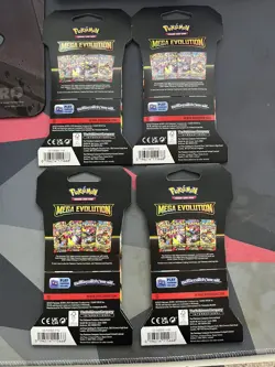 Pokemon ME01: Mega Evolution Sleeved Booster Pack Lot of Four - Image 2
