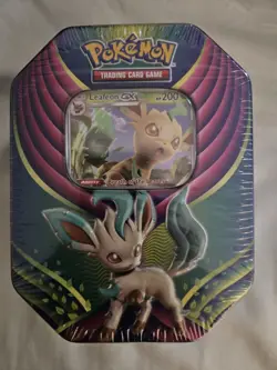 Pokemon 2018 Lefeon GX Evolution Celebration Tin Evolutions Booster Inside! - Image 1