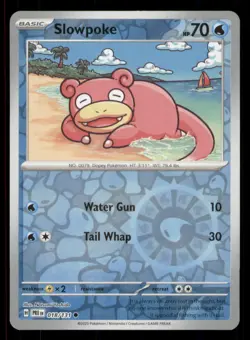 Slowpoke SV: Prismatic Evolutions #018/131 Common Reverse Holo Pokemon NM - Image 1