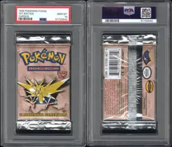 PSA 10 - 1999 WOTC Pokemon Fossil 1st Edition Zapdos Pack GEM MINT! - Image 3