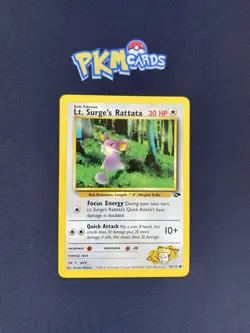 Pokemon TCG Lt. Surge's Rattata Gym Challenge 85/132 Regular LP. - Image 1